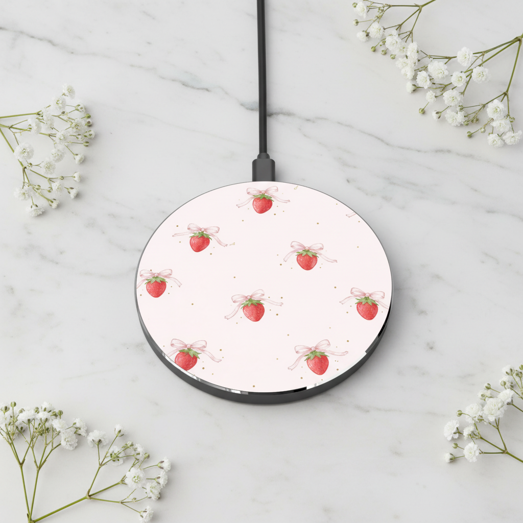 Strawberry Bow Wireless Charger