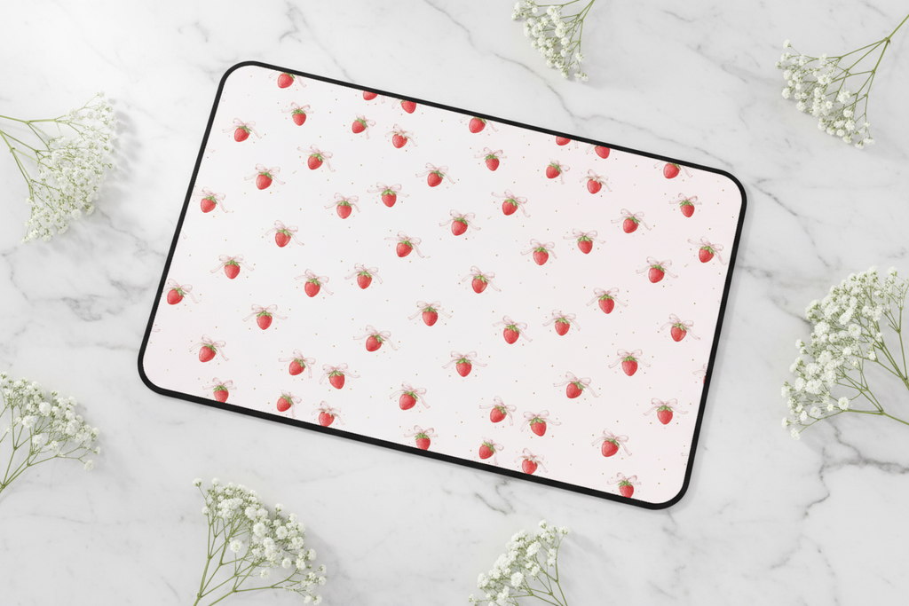 Strawberry Pattern Desk Mat