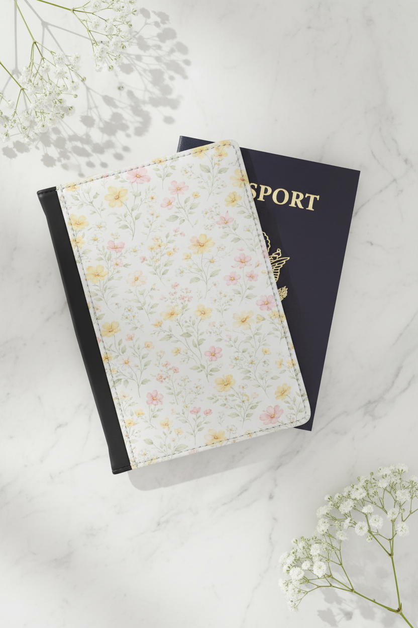 Watercolor Wildflowers Passport Cover