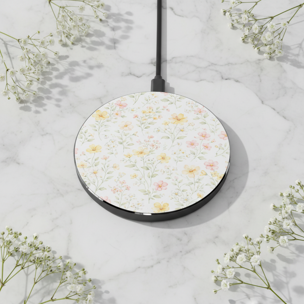 Watercolor Wildflowers Wireless Charger